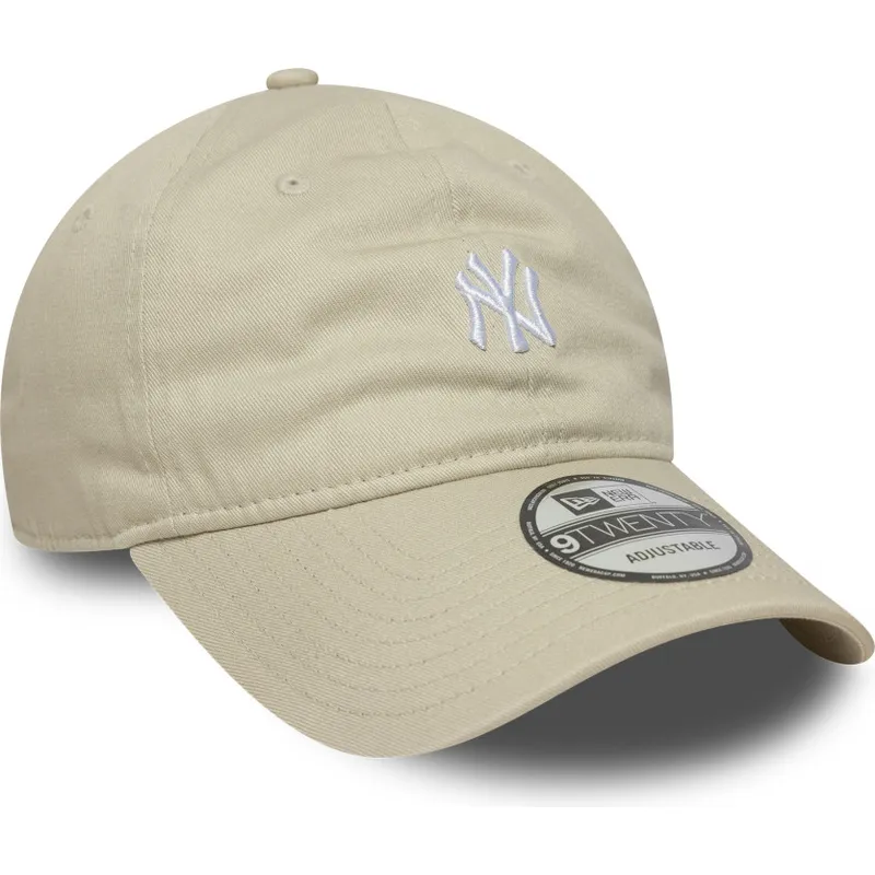 regulowana-bezowa-czapka-z-zakrzywionym-daszkiem-9twenty-mini-logo-new-york-yankees-mlb-new-era