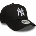 schwarze-snapback-kappe-mit-gebogenem-schirm-e-frame-league-essential-der-new-york-yankees-mlb-von-new-era