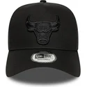 schwarze-gebogene-snapback-kappe-e-frame-essential-der-chicago-bulls-nba-von-new-era