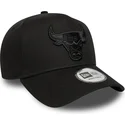 schwarze-gebogene-snapback-kappe-e-frame-essential-der-chicago-bulls-nba-von-new-era