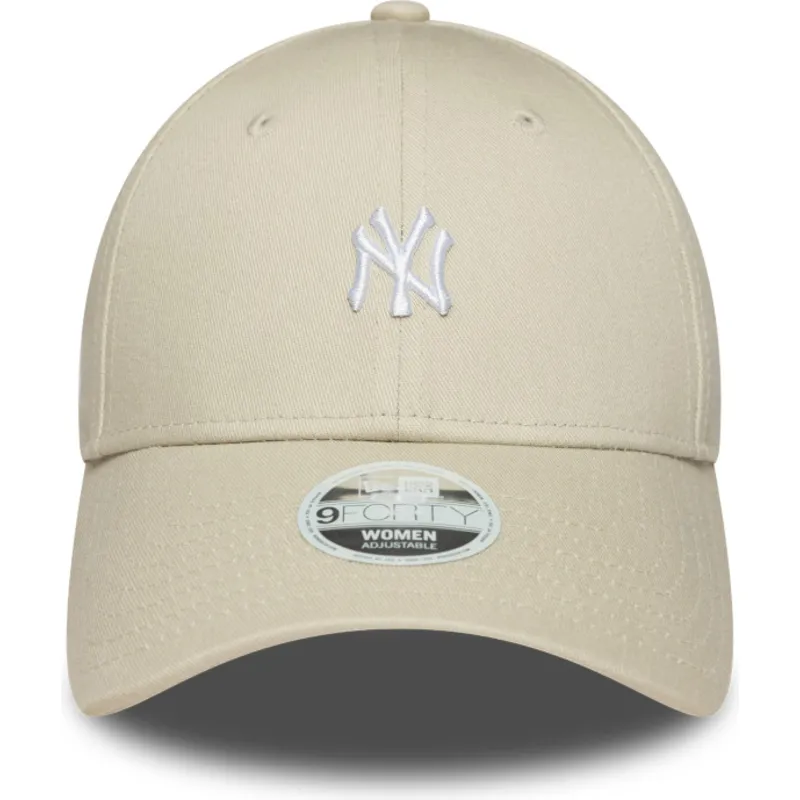 bojd-beige-justerbar-keps-for-dam-9forty-mini-logo-fran-new-york-yankees-mlb-av-new-era