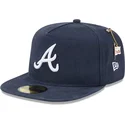 59fifty-a-frame-championship-side-flag-atlanta-braves-mlb-kappe-in-marineblau-von-new-era