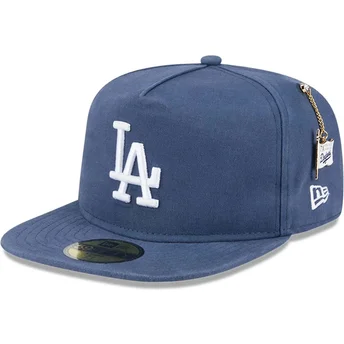 Cepur plakana zils pieguļošs 59FIFTY A Frame Championship Side Flag no Los Angeles Dodgers MLB no New Era