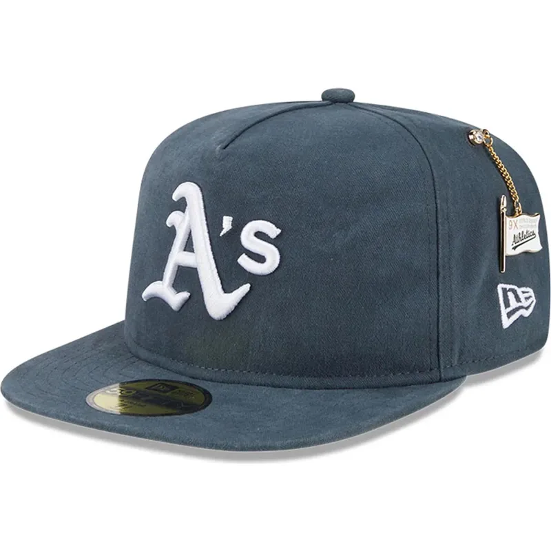cepur-plakana-zals-pieguloss-59fifty-a-frame-championship-side-flag-no-oakland-athletics-mlb-no-new-era