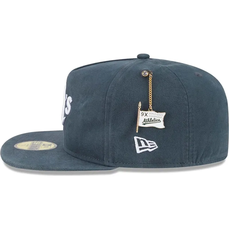 cepur-plakana-zals-pieguloss-59fifty-a-frame-championship-side-flag-no-oakland-athletics-mlb-no-new-era