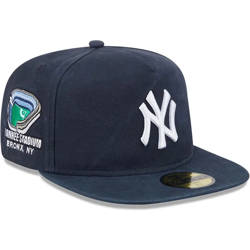 cepur-plakana-tumsi-zils-pieguloss-59fifty-a-frame-championship-side-flag-no-new-york-yankees-mlb-no-new-era