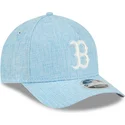 cepur-izliekta-zils-snapback-9forty-m-crown-a-frame-cotton-weave-no-boston-red-sox-mlb-no-new-era