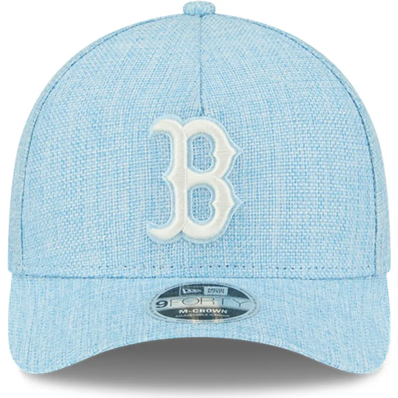 cepur-izliekta-zils-snapback-9forty-m-crown-a-frame-cotton-weave-no-boston-red-sox-mlb-no-new-era