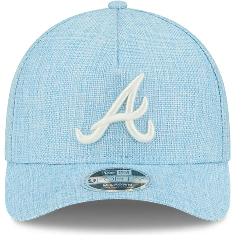 cepur-izliekta-zils-snapback-9forty-m-crown-a-frame-cotton-weave-no-atlanta-braves-mlb-no-new-era