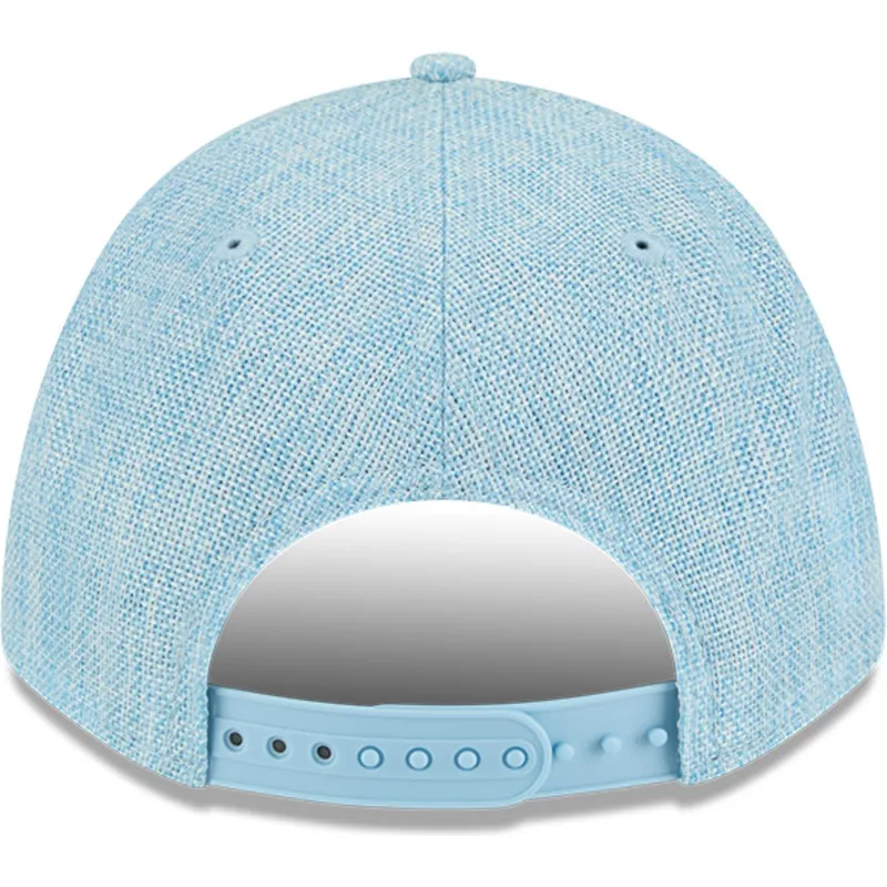 hellblaue-gebogene-snapback-kappe-9forty-m-crown-a-frame-cotton-weave-der-atlanta-braves-mlb-von-new-era