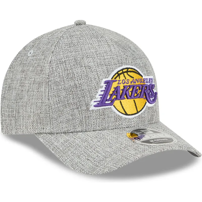 szara-czapka-z-zakrzywionym-daszkiem-snapback-9forty-m-crown-a-frame-cotton-weave-los-angeles-lakers-nba-new-era