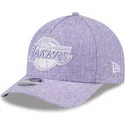 cepur-izliekta-violets-snapback-9forty-m-crown-a-frame-cotton-weave-no-los-angeles-lakers-nba-no-new-era