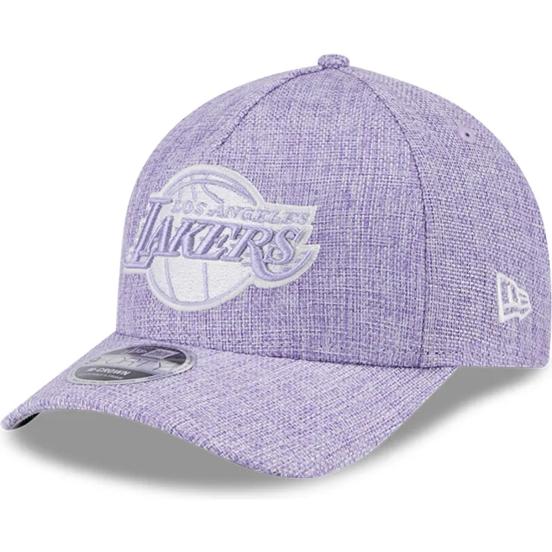 cepur-izliekta-violets-snapback-9forty-m-crown-a-frame-cotton-weave-no-los-angeles-lakers-nba-no-new-era