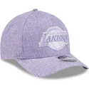 cepur-izliekta-violets-snapback-9forty-m-crown-a-frame-cotton-weave-no-los-angeles-lakers-nba-no-new-era