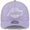 cepur-izliekta-violets-snapback-9forty-m-crown-a-frame-cotton-weave-no-los-angeles-lakers-nba-no-new-era