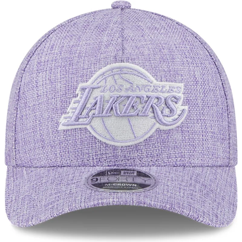 cepur-izliekta-violets-snapback-9forty-m-crown-a-frame-cotton-weave-no-los-angeles-lakers-nba-no-new-era