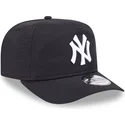 schwarze-verstellbare-gebogene-kappe-golfer-everyday-nylon-von-new-york-yankees-mlb-von-new-era