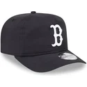 schwarze-verstellbare-golfer-everyday-nylon-kappe-mit-gebogenem-schirm-von-boston-red-sox-mlb-von-new-era