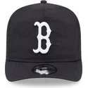 schwarze-verstellbare-golfer-everyday-nylon-kappe-mit-gebogenem-schirm-von-boston-red-sox-mlb-von-new-era