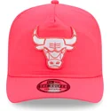 new-era-curved-brim-golfer-everyday-nylon-chicago-bulls-nba-pink-adjustable-cap