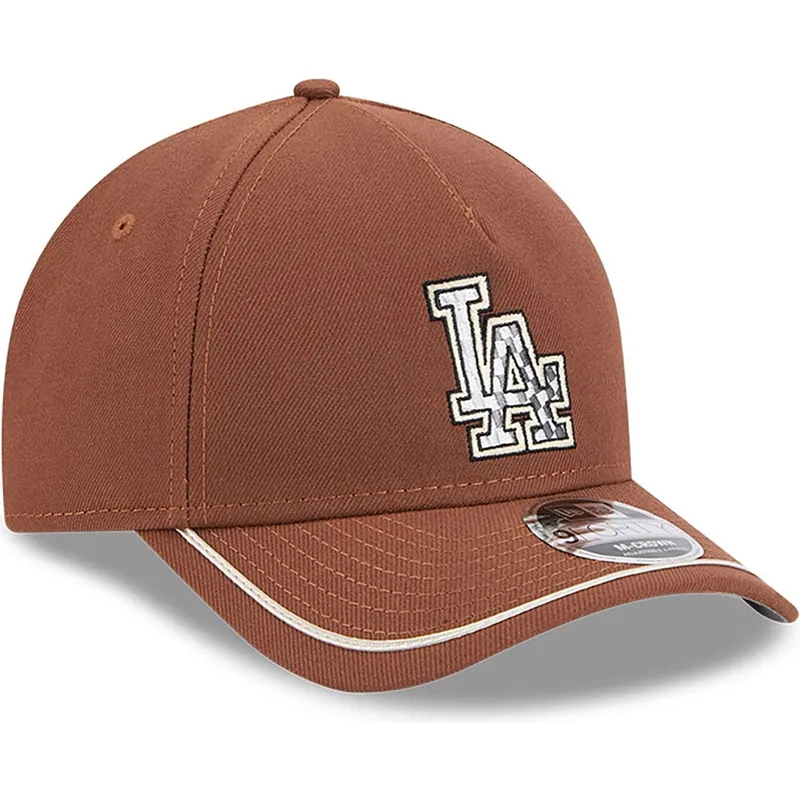 brazowa-zakrzywiona-czapka-snapback-9forty-m-crown-a-frame-motorsport-los-angeles-dodgers-mlb-new-era