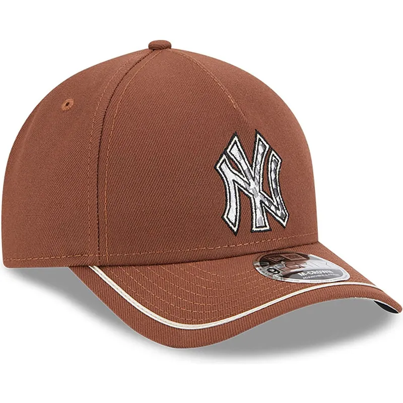 cap-izliekta-brown-snapback-9forty-m-crown-a-frame-motorsport-no-new-york-yankees-mlb-no-new-era