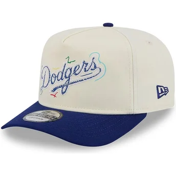 Los Angeles Dodgers MLB New Era Snapback Golfer Team Scribble Weiß-Blau Gebogene Kappe