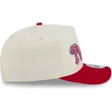 weisse-und-rote-snapback-golfer-cap-mit-gebogenem-schirm-philadelphia-phillies-mlb-team-scribble-von-new-era