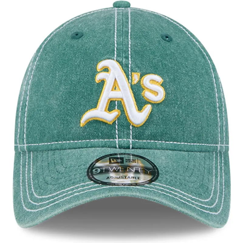 cepur-izliekta-zals-regulejams-9twenty-washed-contrast-no-oakland-athletics-mlb-no-new-era