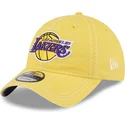 verstellbare-gelbe-9twenty-washed-contrast-kappe-der-los-angeles-lakers-nba-von-new-era