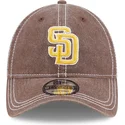 new-era-curved-brim-9twenty-washed-contrast-san-diego-padres-mlb-brown-adjustable-cap