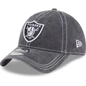 graue-verstellbare-curved-cap-9twenty-washed-contrast-der-las-vegas-raiders-nfl-von-new-era