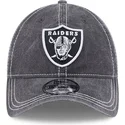 las-vegas-raiders-nfl-9twenty-washed-contrast-verstellbare-graue-kappe-von-new-era
