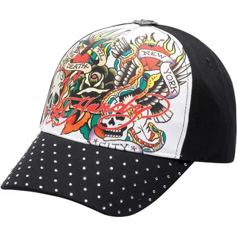 Cepur izliekta melns regulējams True Til Death no Ed Hardy