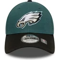 grune-und-schwarze-verstellbare-curved-cap-9forty-the-league-der-philadelphia-eagles-nfl-von-new-era