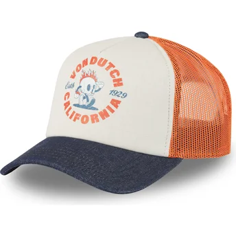 Von Dutch CREW22 beige, orange und blau Trucker-Kappe