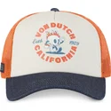 beige-orange-och-bla-trucker-keps-crew22-fran-von-dutch