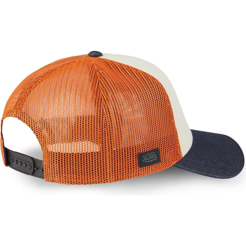 beige-orange-och-bla-trucker-keps-crew22-fran-von-dutch