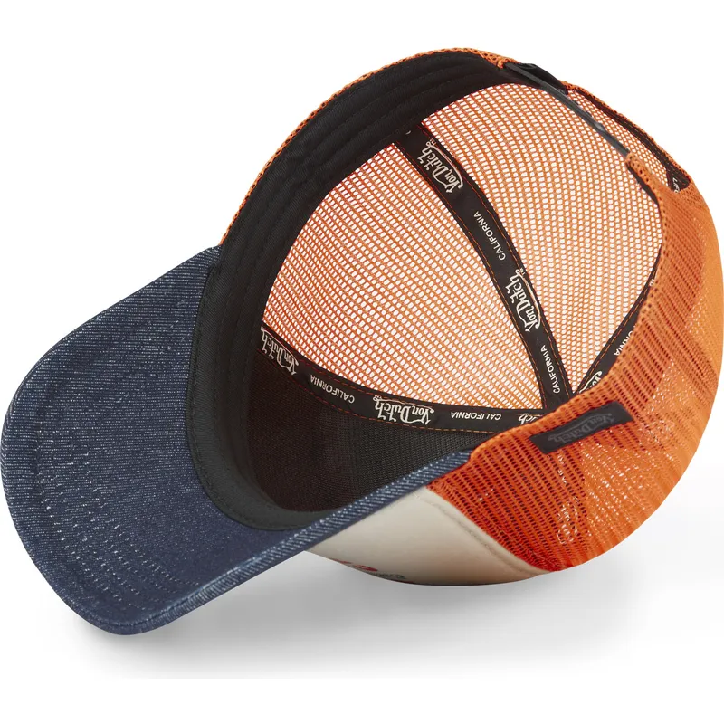 beige-orange-och-bla-trucker-keps-crew22-fran-von-dutch