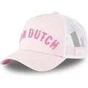 rosa-weisse-trucker-kappe-fur-kinder-kidbuckl-lp-von-von-dutch