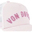 rosa-weisse-trucker-kappe-fur-kinder-kidbuckl-lp-von-von-dutch