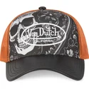 schwarze-und-orangefarbene-trucker-kappe-subl01-von-von-dutch