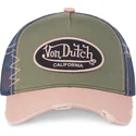 czapka-trucker-zielona-niebieska-i-rozowa-used-03-von-dutch
