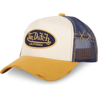 Trucker-Cap beige, blau und gelb USED 05 von Von Dutch
