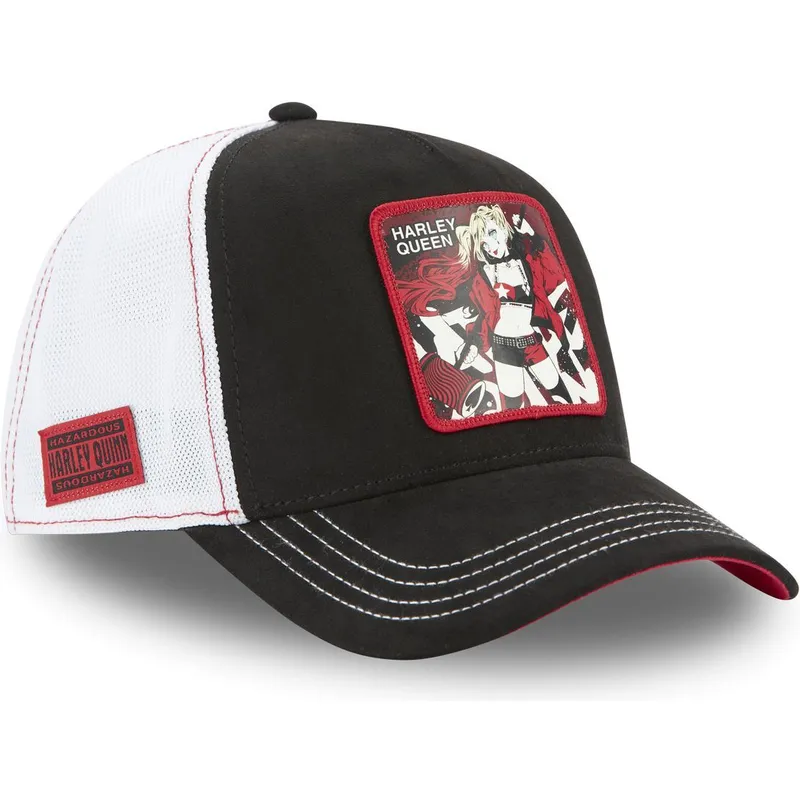 cepur-izliekta-truckeris-melns-snapback-dc8-que-harley-quinn-dc-comics-no-capslab