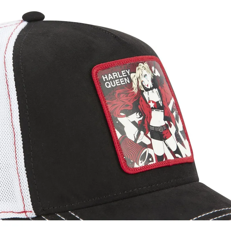 cepur-izliekta-truckeris-melns-snapback-dc8-que-harley-quinn-dc-comics-no-capslab