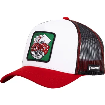 Capslab Poker Gamble GAM White and Red Trucker Hat