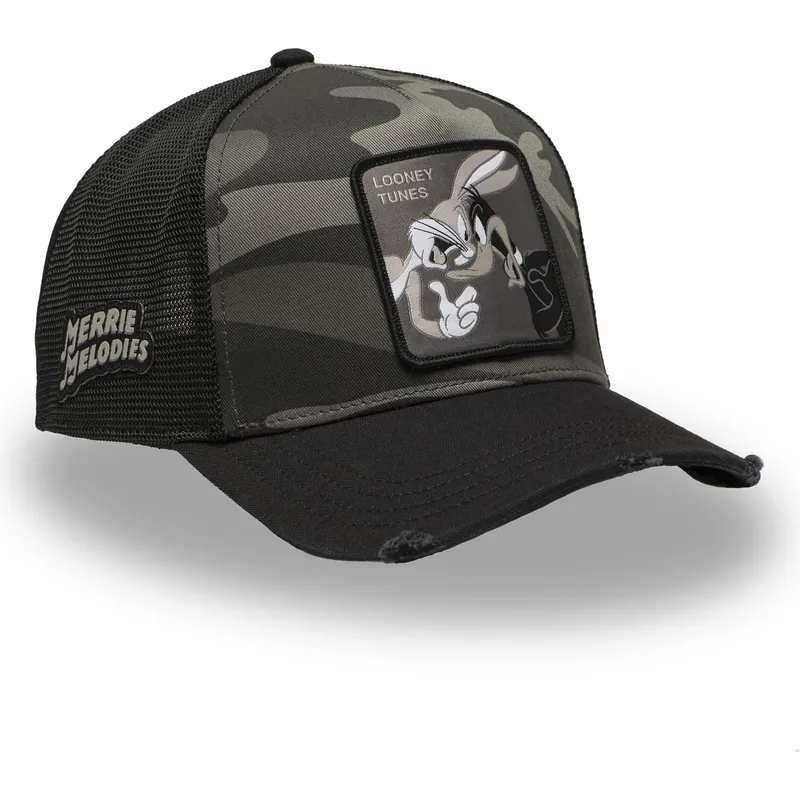 mehrfarbige-trucker-kappe-bugs-bunny-und-daffy-duck-loo11-bd-looney-tunes-von-capslab