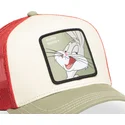 capslab-looney-tunes-loo11-bug1-bugs-bunny-trucker-kappe-in-beige-rot-und-grun