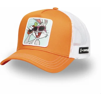 Καπέλο τζόκεϊ πορτοκαλί και λευκό Bugs Bunny LOO11 BUG2 Looney Tunes από την Capslab